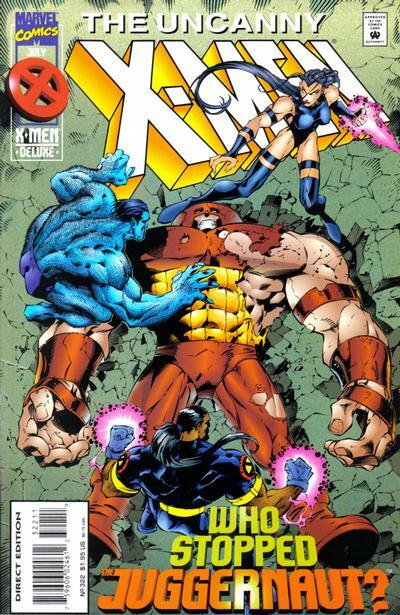 X-MEN #322 VF, The Uncanny, Direct, Marvel Comics 1995 Stock Image