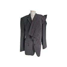 Hugo Boss Men's Suit 42R Scorsese/Movie Gray Pinstripe Wool City
