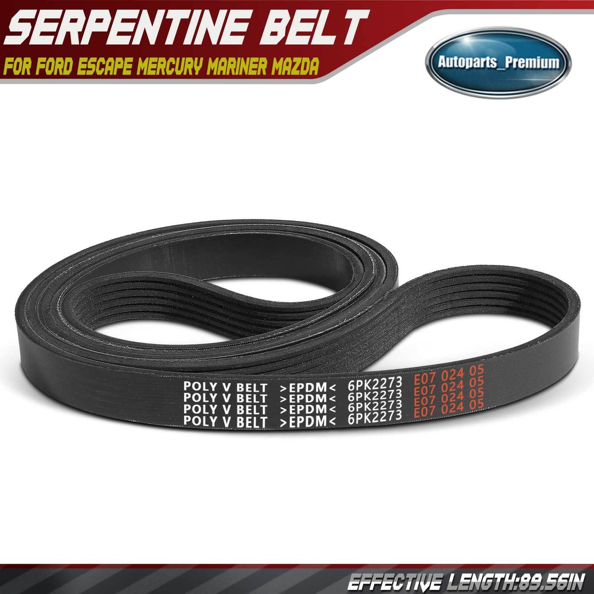 89.56 inch Serpentine Belt for Ford Escape Mercury Mariner Mazda