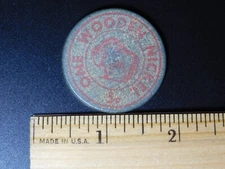 1972 MOHAWK MALL SIDEWALK SALE ONE WOODEN NICKEL