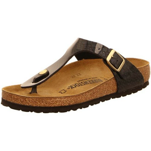 Sandalias Birkenstock Giza Serpiente Mágica Negro Brillante Chanclas  Zapatos Tangas Regula | eBay