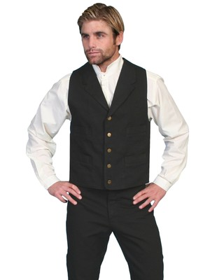 Scully Rangewear Men's 100% Cotton Canvas Western Vest Big & Tall RW041X