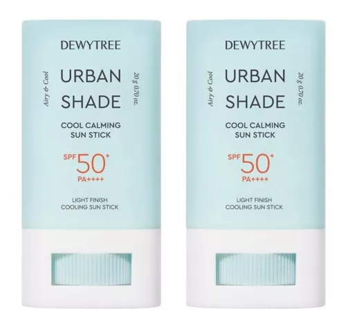 2-PACK DEWYTREE Urban Shade Cool Calming Sun Stick SPF 50+ PA++++Velvet Finish