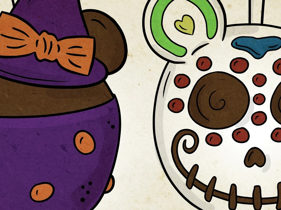 ¡PÓSTER de manzanas caramelo de Halloween Disney! (hasta 24" x 36") - Mickey - Disneyland Foto 3 de 4