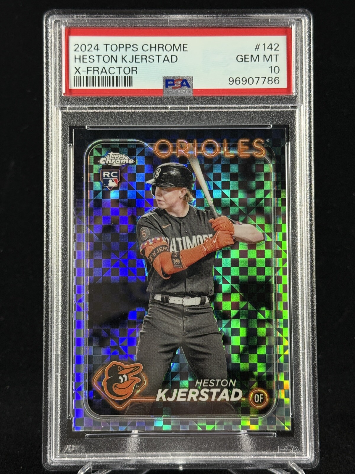 2024 TOPPS CHROME X-FRACTOR #142 HESTON KJERSTAD ROOKIE RC PSA 10