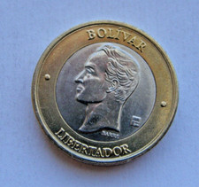 Venezuela UNC Coin 1000 Bolivares 2005 Bi-metallic 8.35gr. 24mm (Low Shipping)