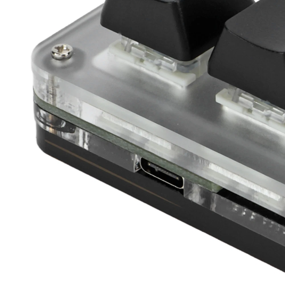 Mini 4-Key Mechanical Gaming Keypad with USB Interface, Compatible with Music Software & OS X, Acrylic FER Design