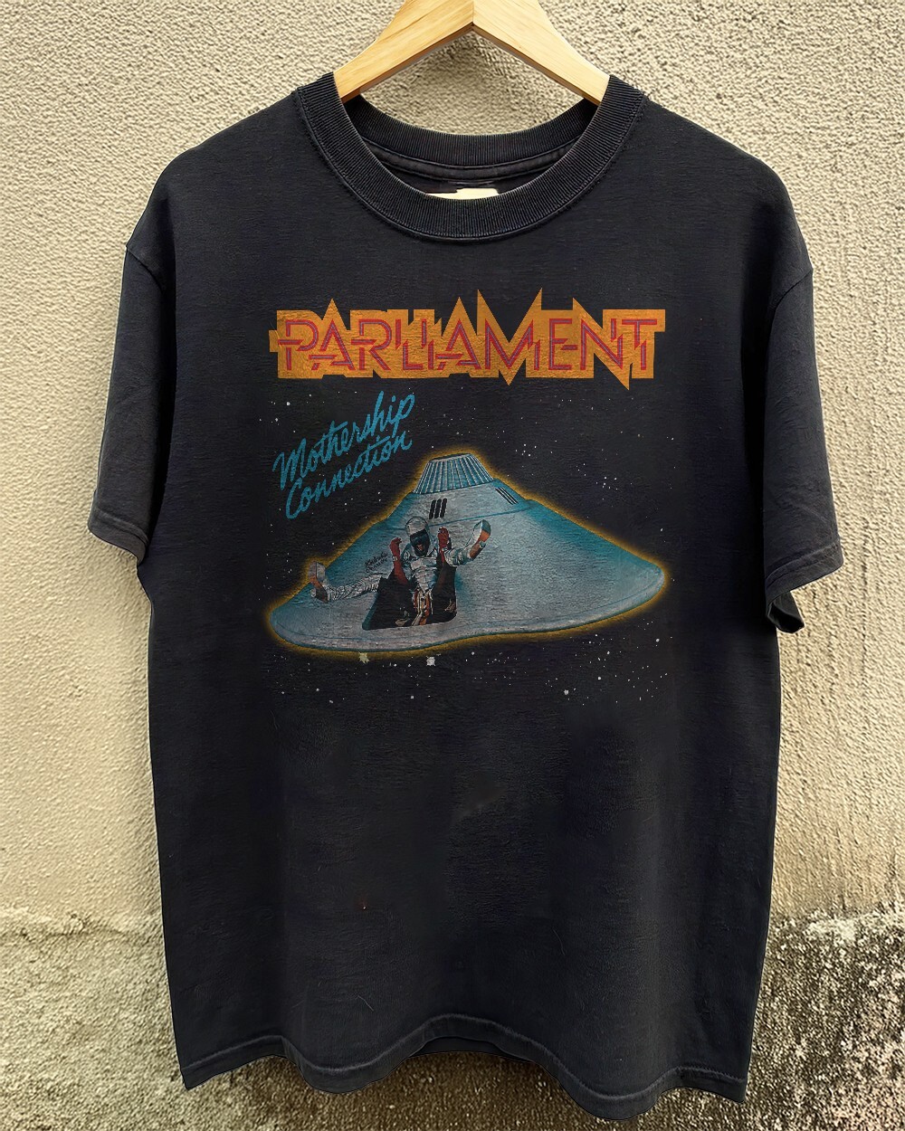 Parliament Mothership Connection Unisex Black Tee Sizes S to 5XL
