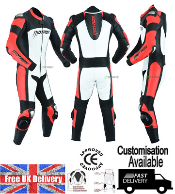 Motorbike Racing Leather Suit Motorcycle CE Armoured Customisation Available 