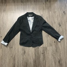 Ambiance Women  s Black Blazer Business Office Jacket Lined Size S