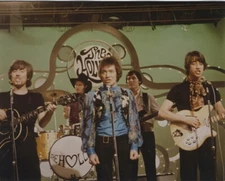 The Hollies 1960's British Pop Rock Singing in Concert Vintage 8x10 Color Photo