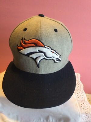New Era NFL Denver Broncos Kids Cap Hat 59 Fifty Embroidered Grey Blue 
