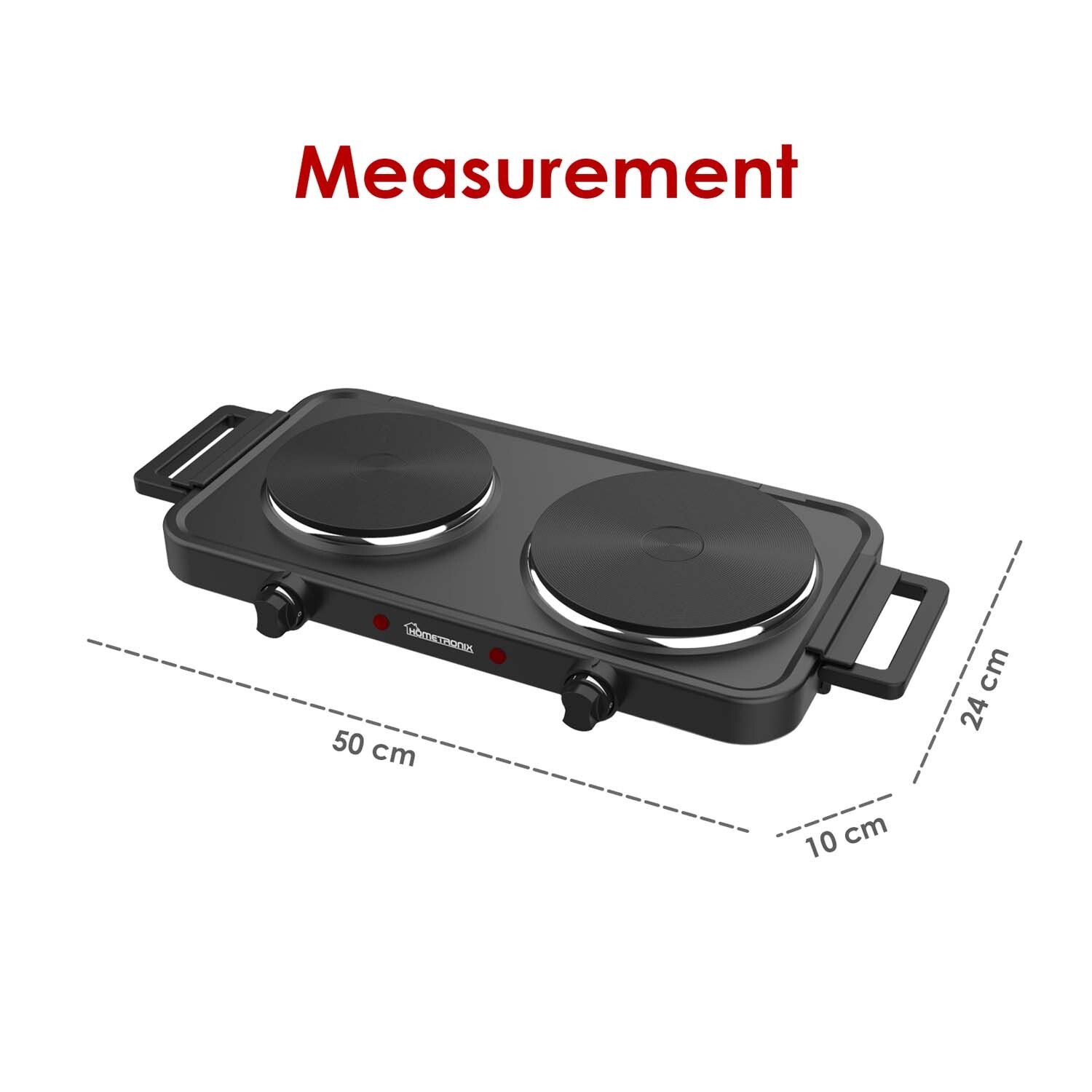 Electric Hob Portable Electric Hot Plate Double with Dual Temperature