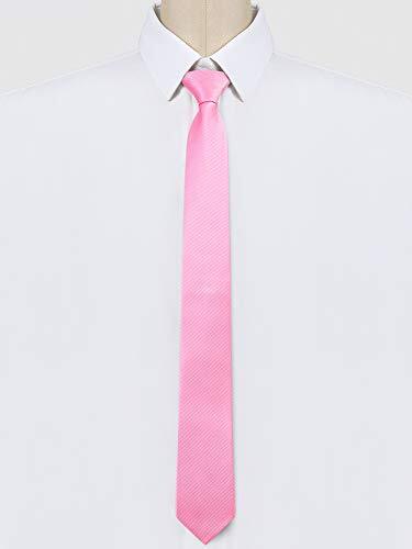 Corbatas con cremallera ajustables para hombre talla única rosa - Imagen 5 de 6