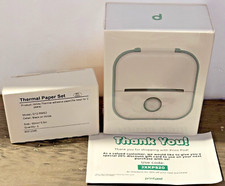 T02 Sticker Printer Thermal Bluetooth Print Pod with 3 Rolls Sticker Paper NIB