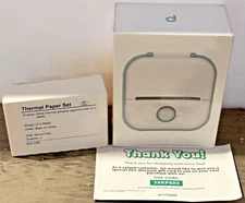 T02 Sticker Printer Thermal Bluetooth Print Pod with 3 Rolls Sticker Paper NIB