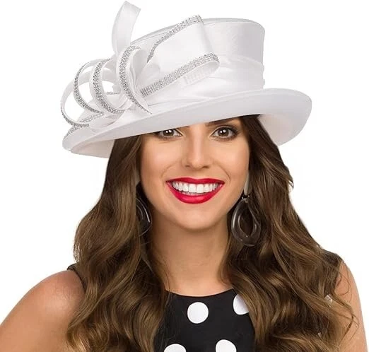 Ladies White Church Hats In Women's Hats for sale - eBay