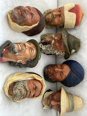 7x Bossons Köpfe SERIE B COMPOSITES - HIMALAYAN, TIROLER, SIKH, PERSIAN Selten