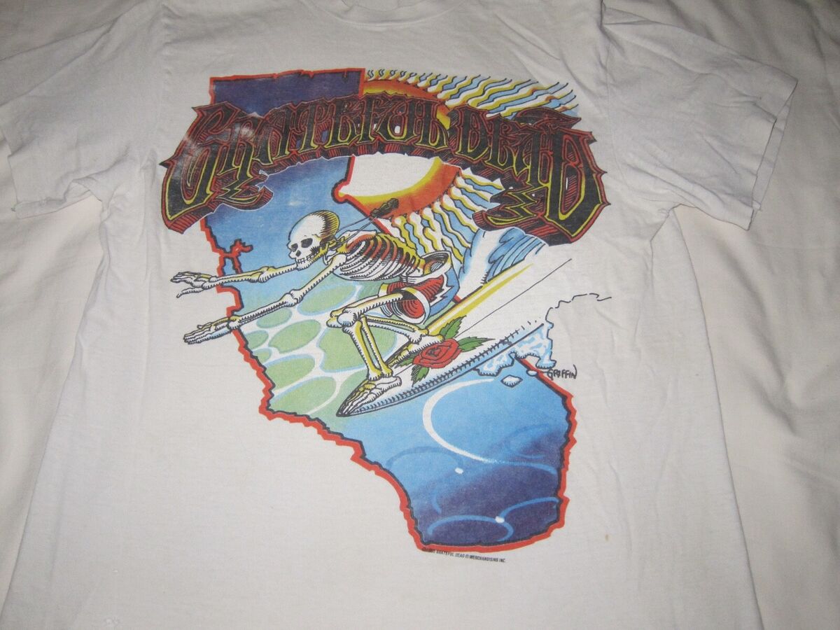 VINTAGE 1988 West Coast Tour GRATEFUL DEAD T-shirt Surfer VINTAGE 1988 West Coast Tour GRATEFUL DEAD T-shirt Surfer