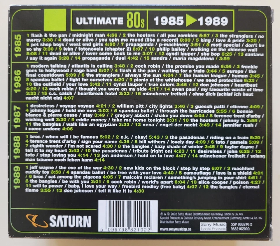 5 CD-Box 80s: BROS, Guesch Patti, Don Johnson, Toto, Taylor Dayne, Cock Robin - Bild 2 von 3