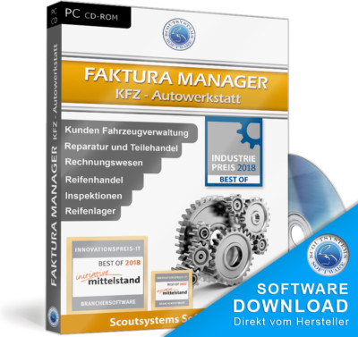 Workshop invoice program, software program without additional costs, car repair shop, IT