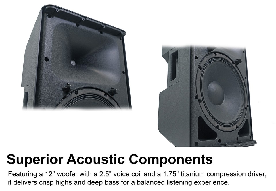 Rockville DX15 15" 2000W PRO Powered Active DJ PA Speaker - 500W RMS, Loud!