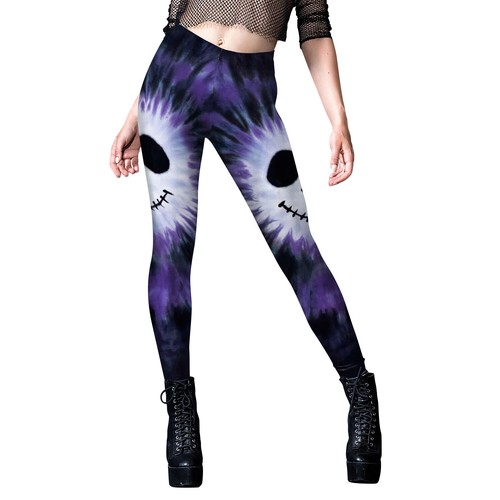 Cosplay Halloween Christmas Thanksgiving Leggings Women Elastic Skull Yoga Pants - Picture 36 of 43