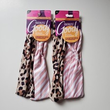 Goody Ouchless Low Profile Headwraps Lot 2 Packs 2 In Each Hair Cheetah  Stripe