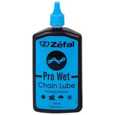 Lubrifiant velo chaine et derailleur zefal wet bio lube pour condition humide ou
