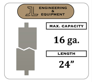 Open Angle Offset Forming Die - 24 in. Long - 5/8" Offset, 130 deg.