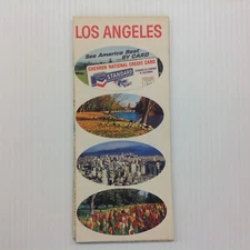 Vintage 1967 Chevron Standard Oil Co Dealer Station Color Map Los Angeles CA
