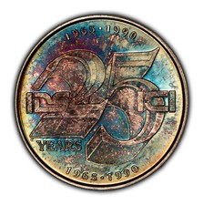 1 oz Silver Round - IDS ICI 25 Years - PQ Original Rainbow Toning - SKU-Z5011 85.05 per troy oz