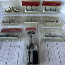 Lot Of 9 Christmas Village Fence And Lamp Posts Home Accents Home Depot Brand