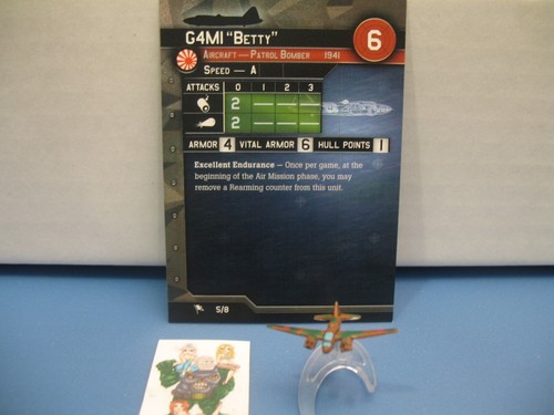 =Axis Allies War at Sea STARTER SET G4MI "Betty" 5/8 with card=