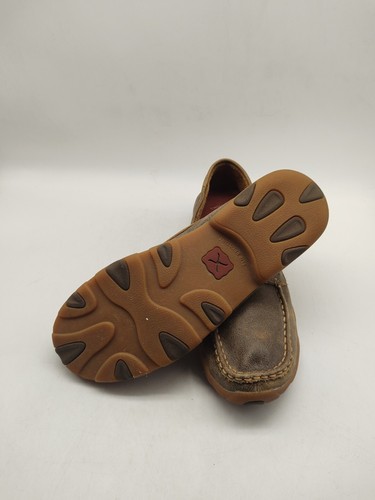 Twisted X Ladies Womens Brown Bomber Driving Boat Mocs WDM0003 Size 10 - Picture 2 of 4