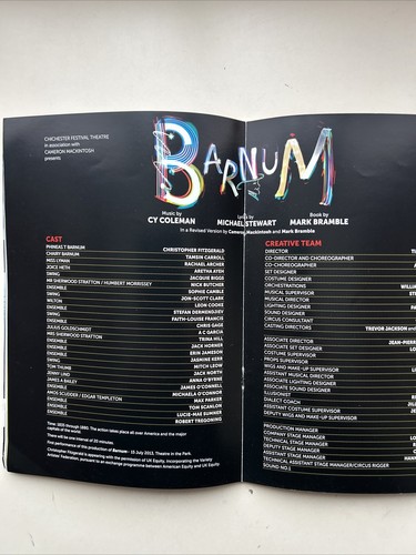 BARNUM The Musical Theatre Programme CHICHESTER - Picture 2 of 3