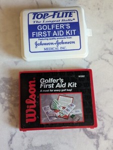 LOT 2 Vintage Golf First Aid Kits Top Flight, Wilson