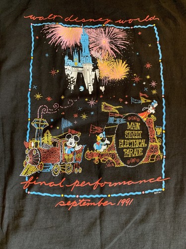 Vintage Disney Main Street Electrical Parade Shirt 1991 Final Performance - Rare - Picture 3 of 12