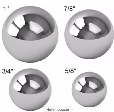 Coin Ring Making Steel Balls  Assortment 1'', 7/8'', 3/4'' & 5/8'' BC Precision USA