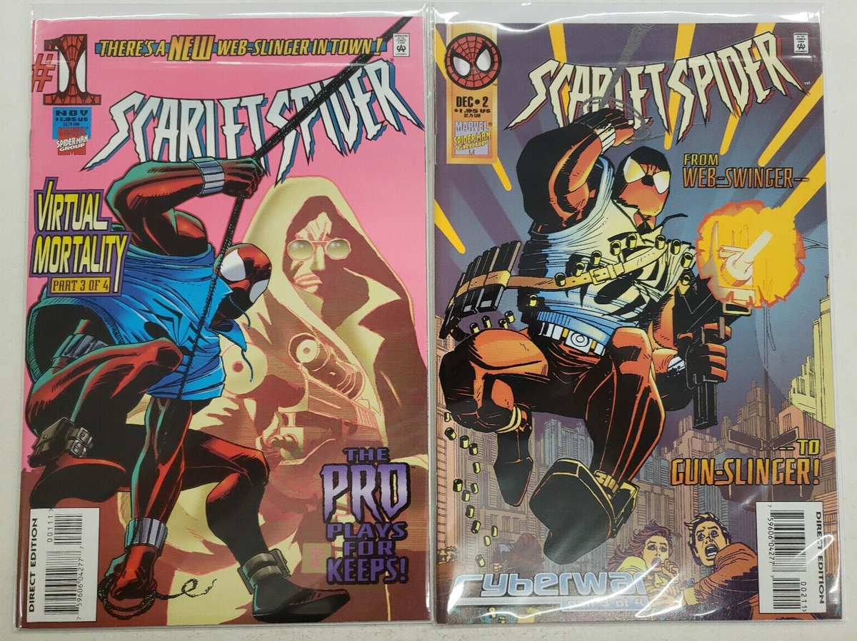 SCARLET SPIDER #1-2 COMPLETE SET ~ VF/NM 1995 MARVEL COMICS ~ BEN