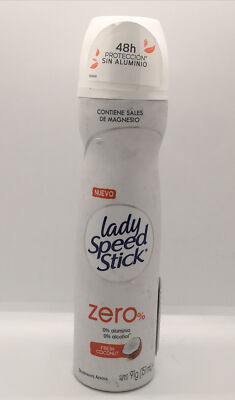 Lady Speed Stick Zero Fresh Coconut   ￼ Aerosol Spray 3.209 Oz. (91g / 151mL)