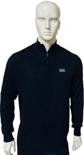 Image of HUGO BOSS LONG SLEEVE BRAND NEW REGULAR FIT QUARTER ZIP JUMPER