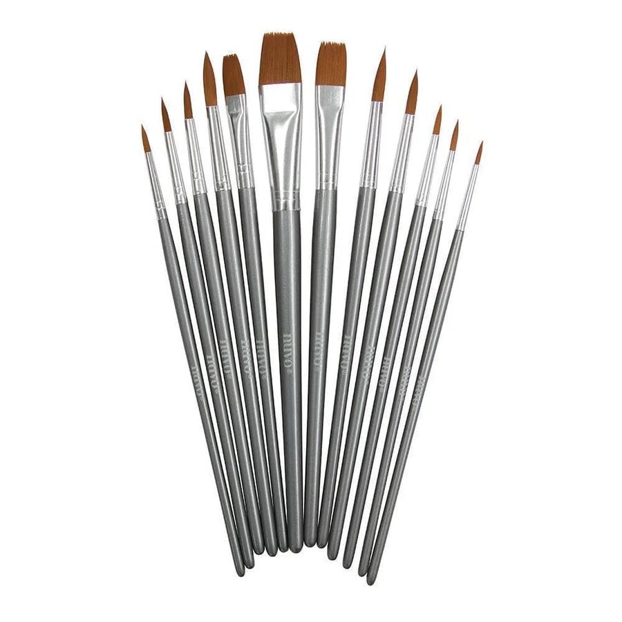 Tonic Studios Nuvo Brushes Paint Brush Set - 12 PCS