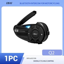 EJEAS Q2 Motorcycle Helmet Bluetooth Intercom FM CVC Noise Reduction 2 Person