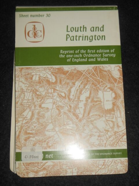 LOUTH & PATRINGTON; Ordnance Survey prima edizione ristampa mappa foglio Inghilterra 30-