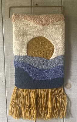 Urban Outfitters Wall Hanging Leo Shag Woven Textile Sun & Sea 