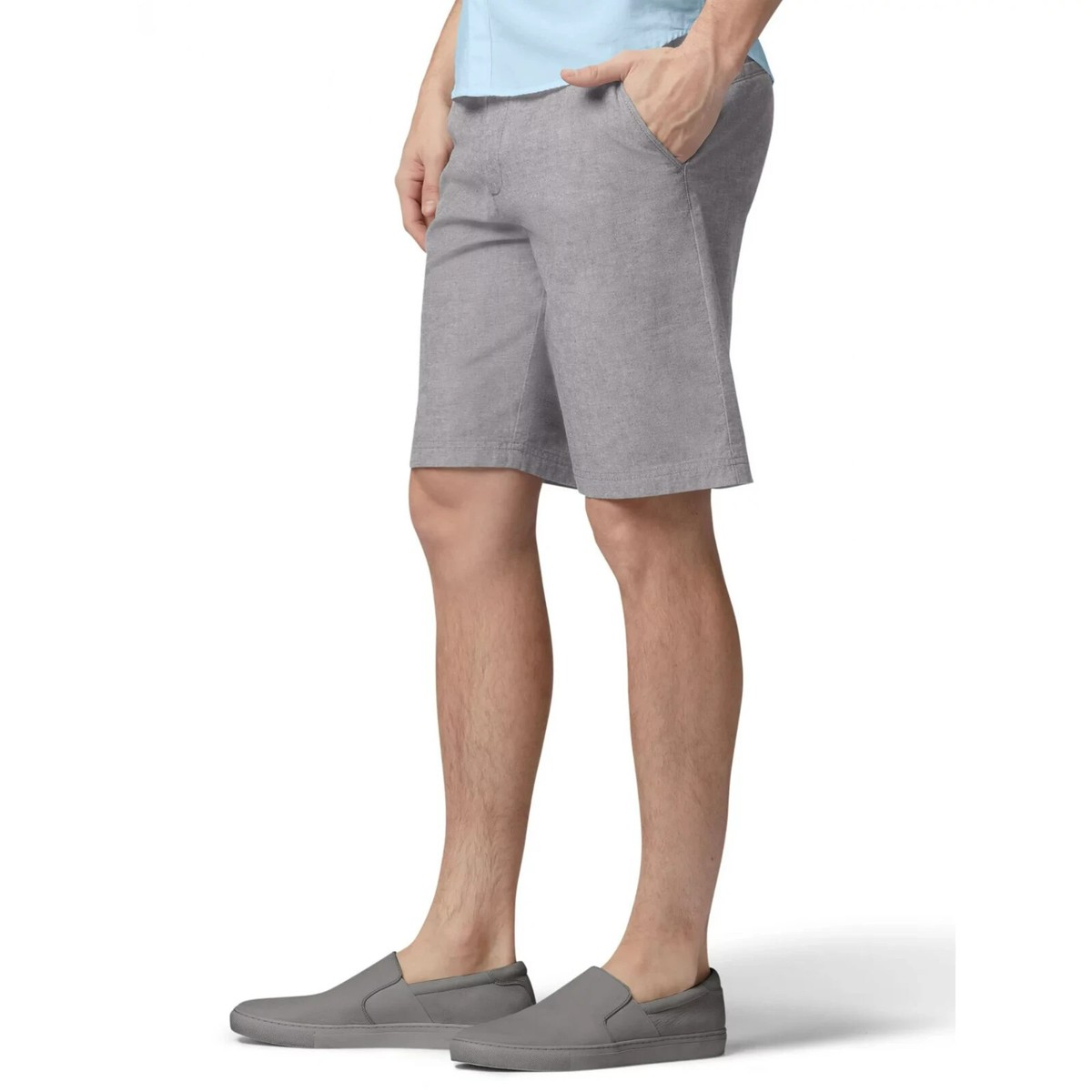 NWT Lee Men's Extreme Motion True Fit Relax Short Flex Waistband Grey,  Size 32