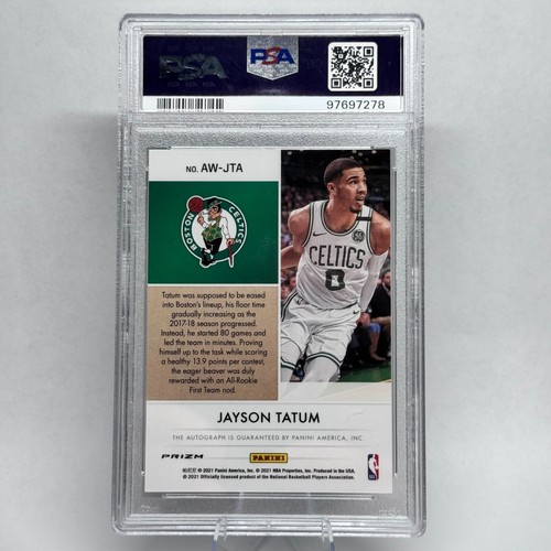 Mosaic Jayson Tatum 2020 ganador del premio automático AW‐JTA PSA 10 GEM MT Celtics SSP - Imagen 2 de 7