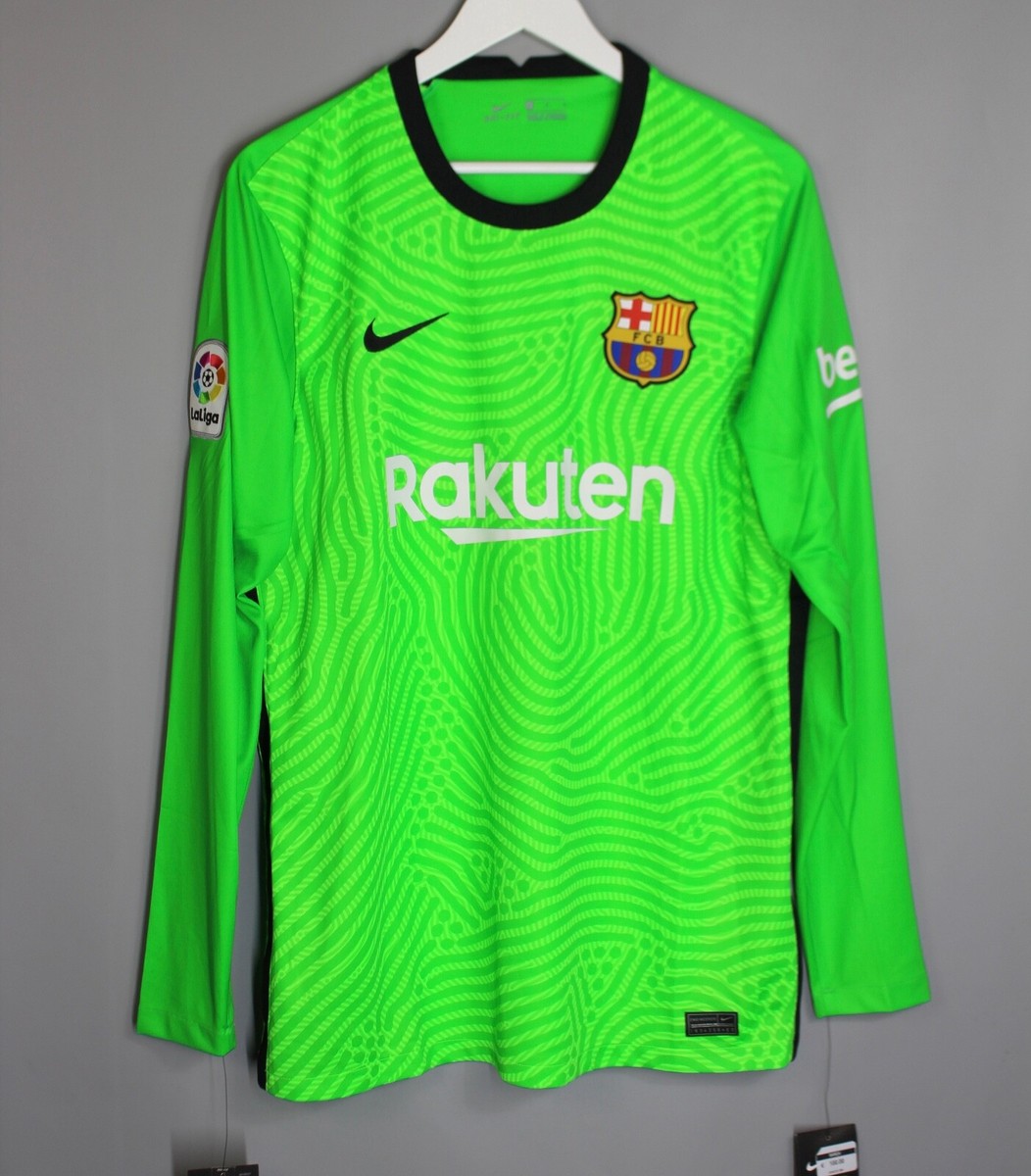 FC BARCELONA SPAIN 2020 2021 GOALKEEPER JERSEY SHIRT #1 TER STEGEN