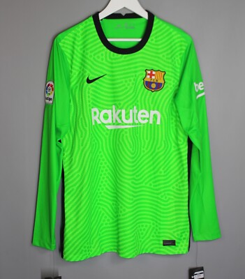 FC BARCELONA SPAIN 2020 2021 GOALKEEPER JERSEY SHIRT #1 TER STEGEN